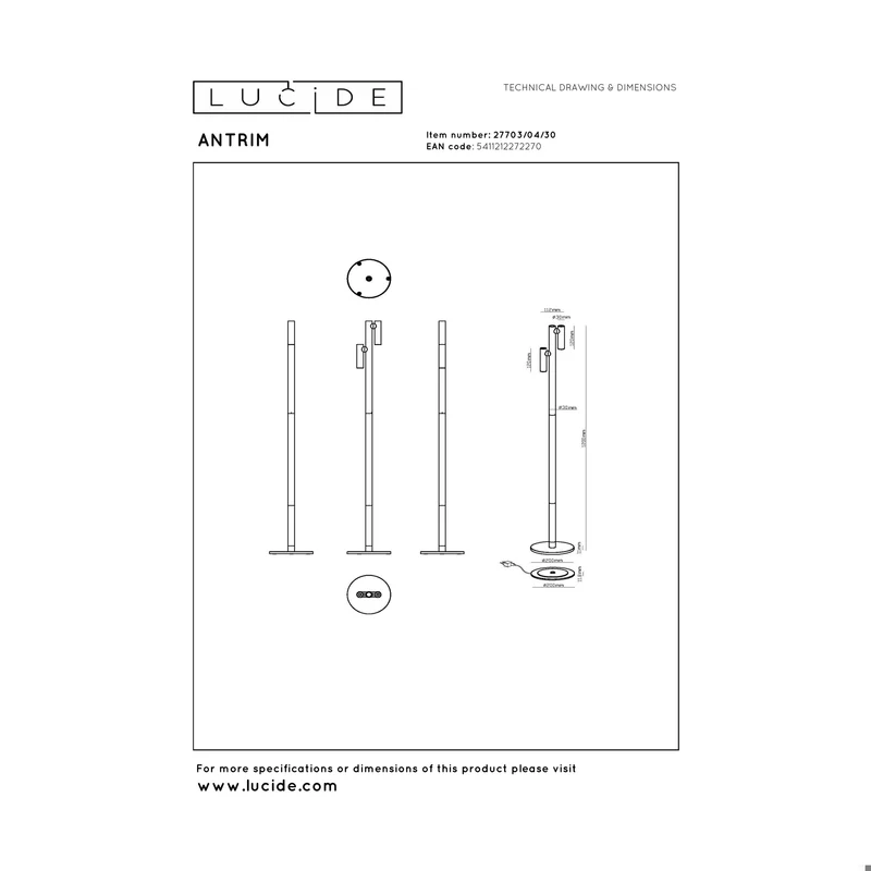 Lucide Antrim Reading Lamp