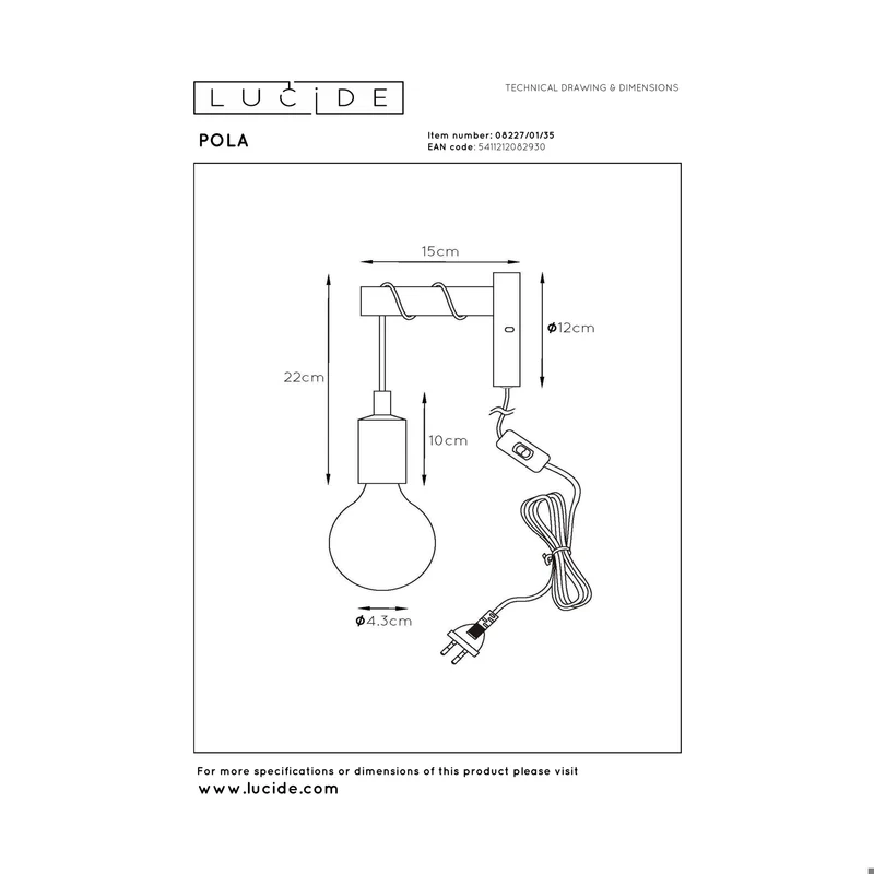 Lucide Pola Wall Lamp