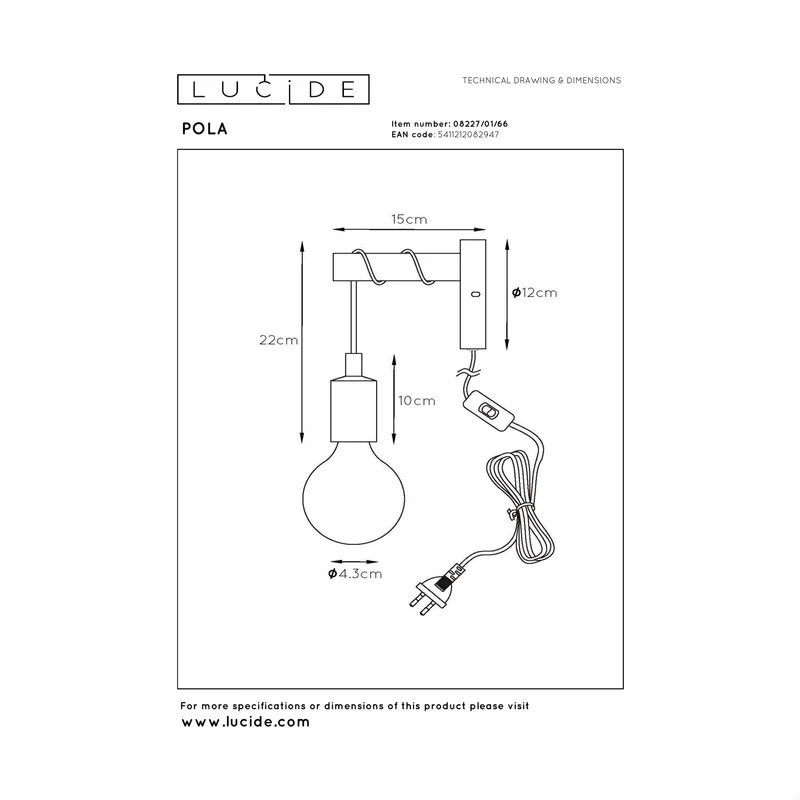 Lucide Pola Wall Lamp