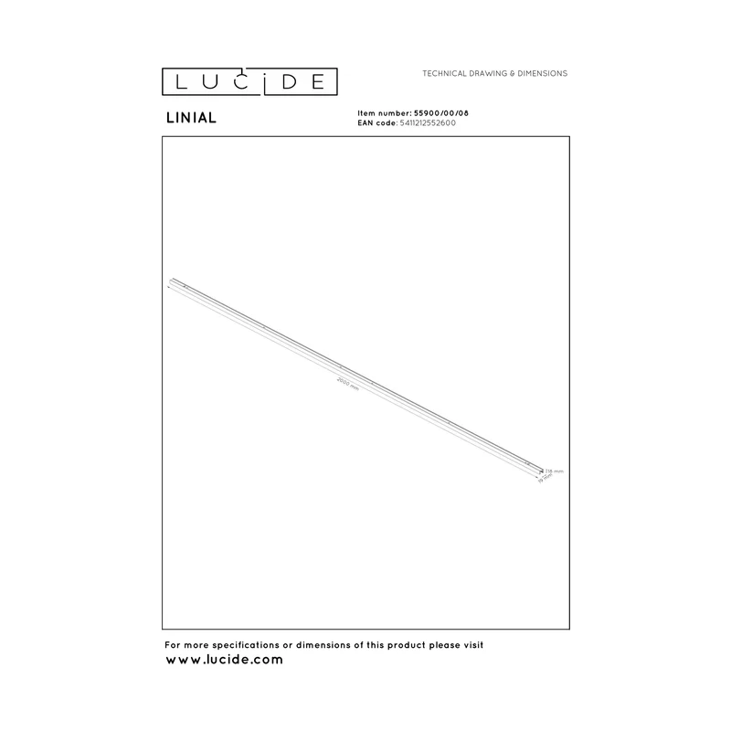 Lucide Premium Linial Opbouwrail 1 Fase Railsysteem / Railverlichting