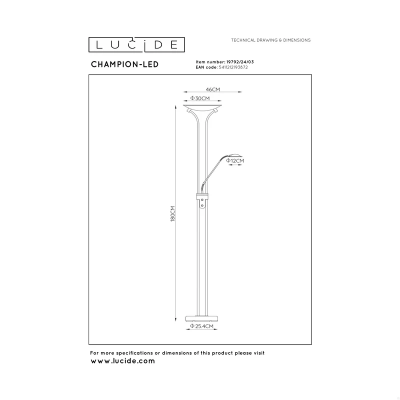 Lucide Champion LED Reading Lamp
