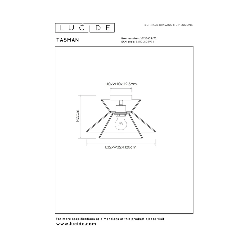 Lucide Tasman Ceiling Light