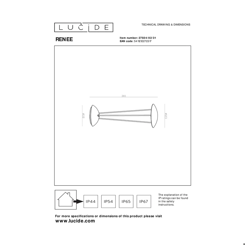 Lucide Renee Rechargeable Outdoor Table Lamp