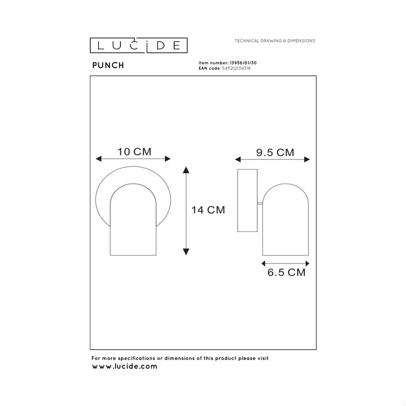 Lucide Punch Ceiling Spot