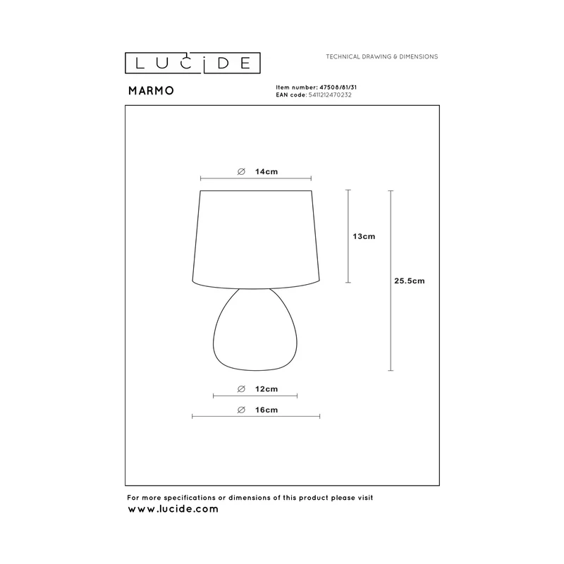 Lucide Marmo Table Lamp