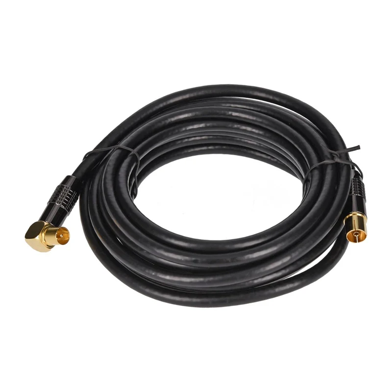 TP Antennenkabel schwarz 90° gewinkelt 5m