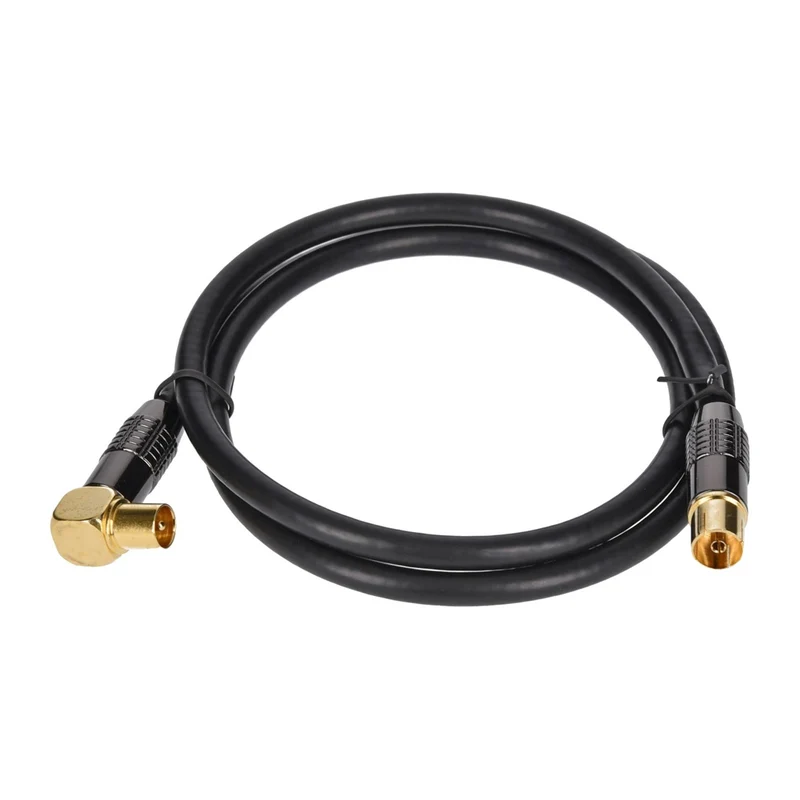 TP Antennenkabel schwarz 90° gewinkelt 1m