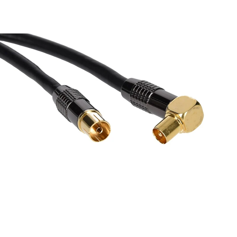 TP Antennenkabel schwarz 90° gewinkelt 1m
