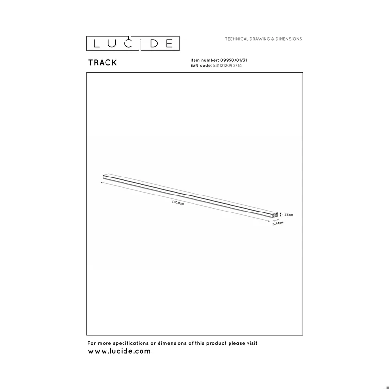 Lucide Track Surface Rail 1-Phase
