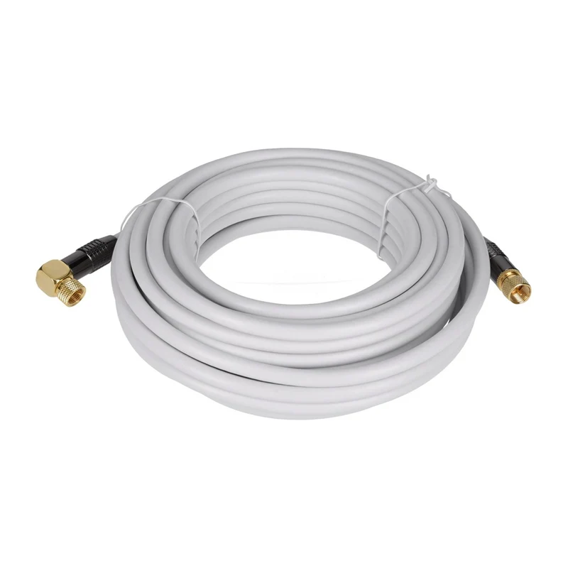 TP SAT-Kabel in weiß mit 90° gewinkelt 10m