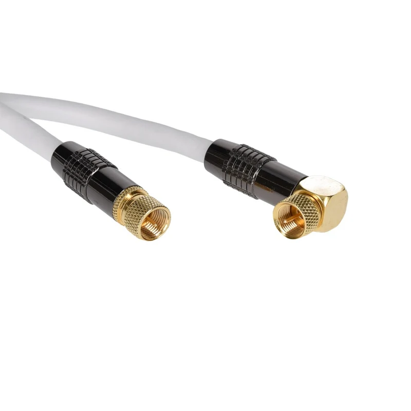 TP SAT-Kabel in weiß mit 90° gewinkelt 10m
