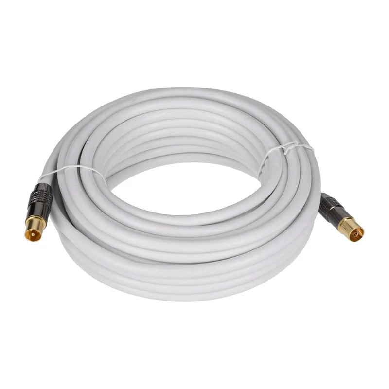 TP Antennenkabel in weiß gerade 10m