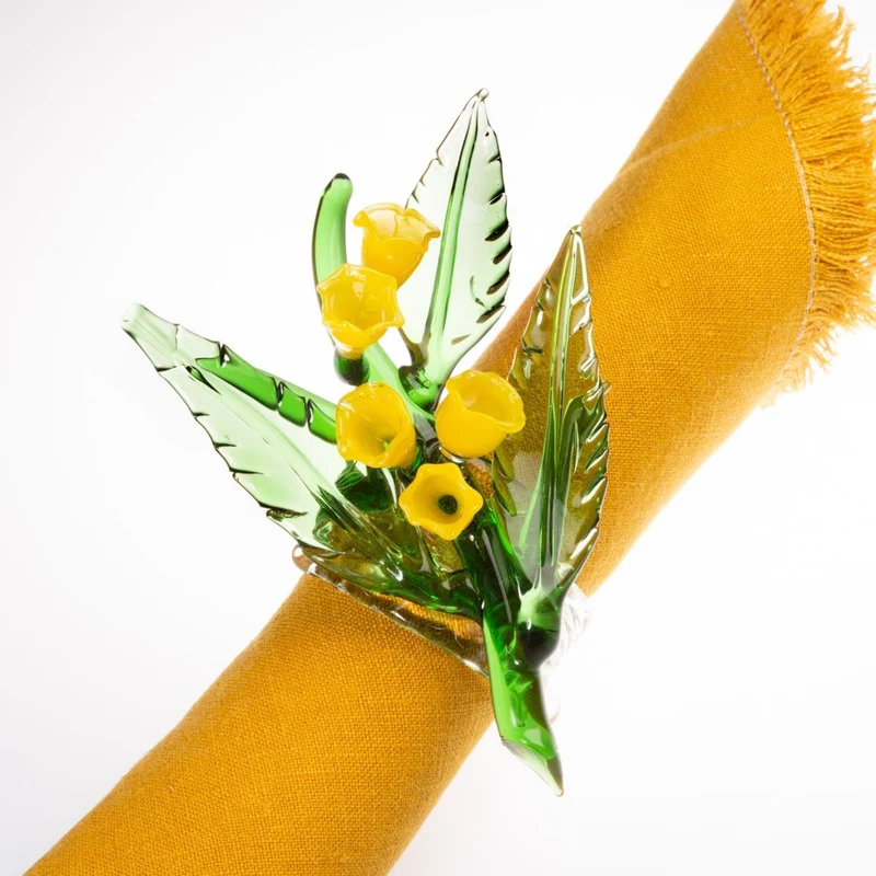Casarialto Jardin Fleuri Napkin Rings - Set of 6