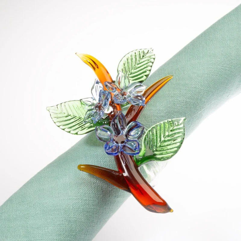 Casarialto Jardin Fleuri Napkin Rings - Set of 6
