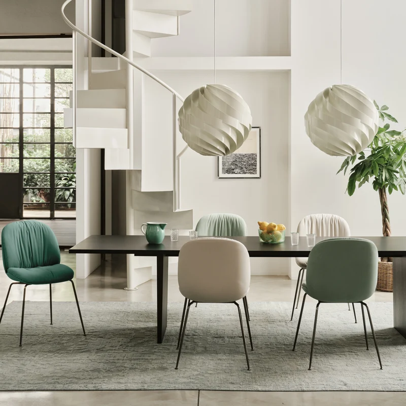 Gubi Beetle Soft Dining Chair Fully Upholstered