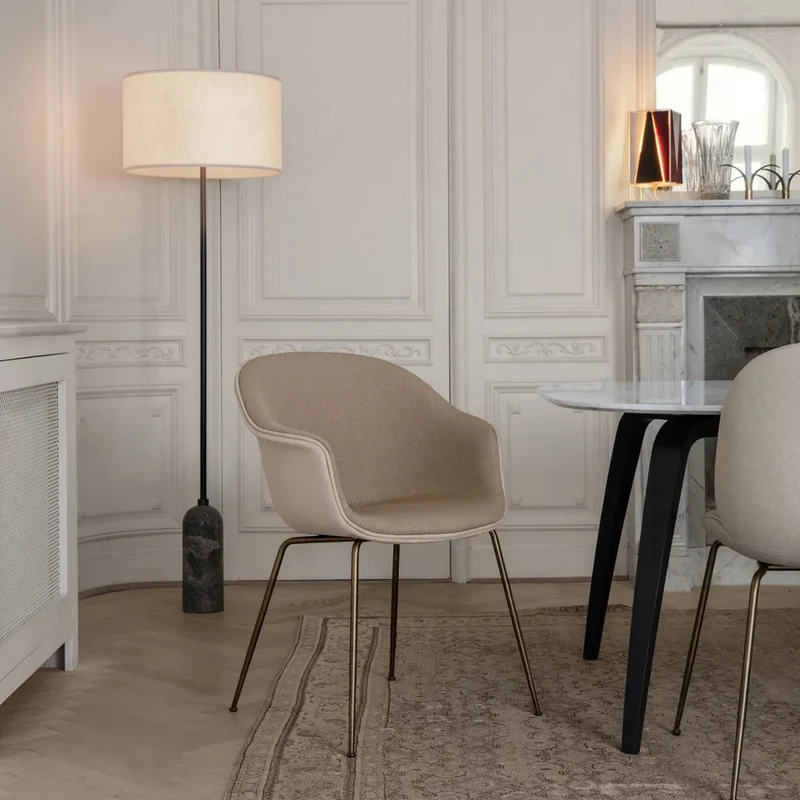 Gubi Bat Dining Chair Front Upholstered