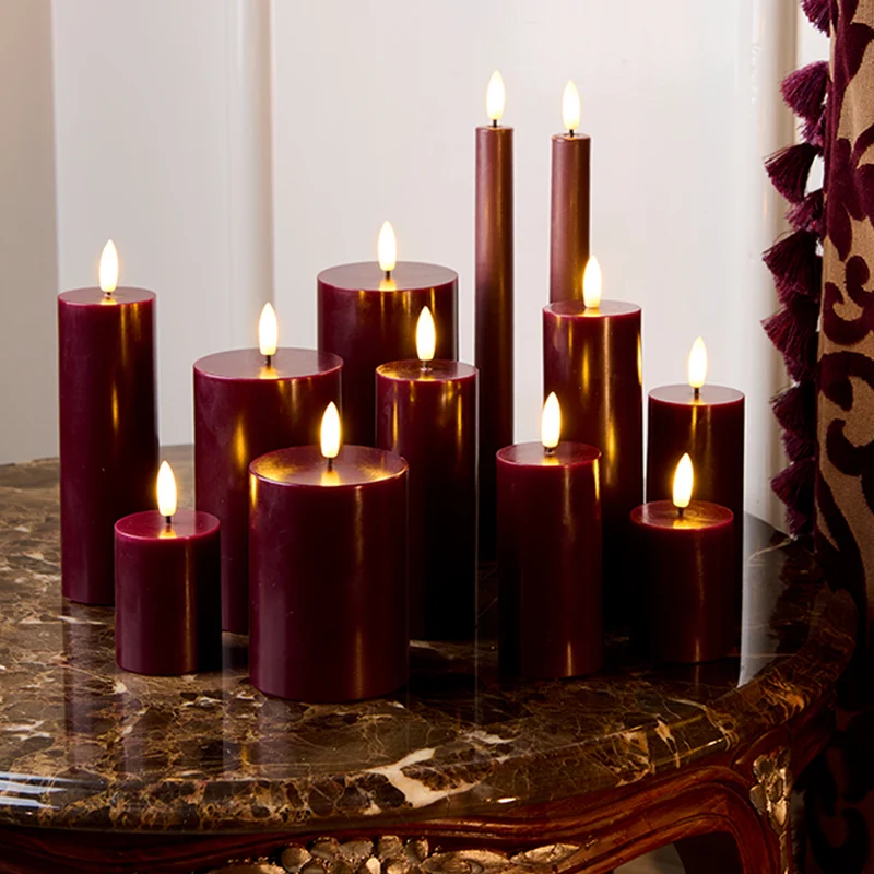 Sirius Sille Rechargeable Pillar Candles - Set of 3