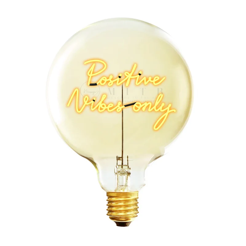 MITB by Elements Lighting Positive Vibes Only E27 Bulb