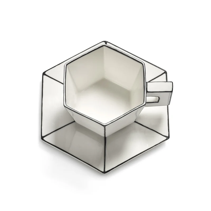 Serax Carte Blanche Cappuccino Cup with Saucer - Set of 2